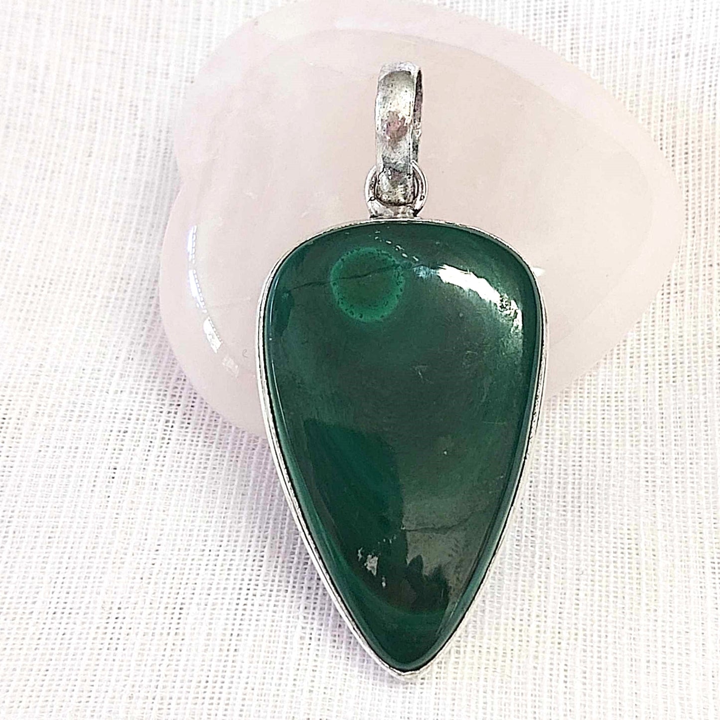 Malachite Crystal Positive Change Pendant  (E700)