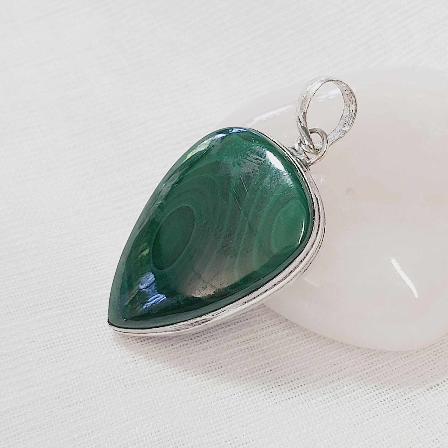 Malachite Crystal Positive Change Pendant  (E702)