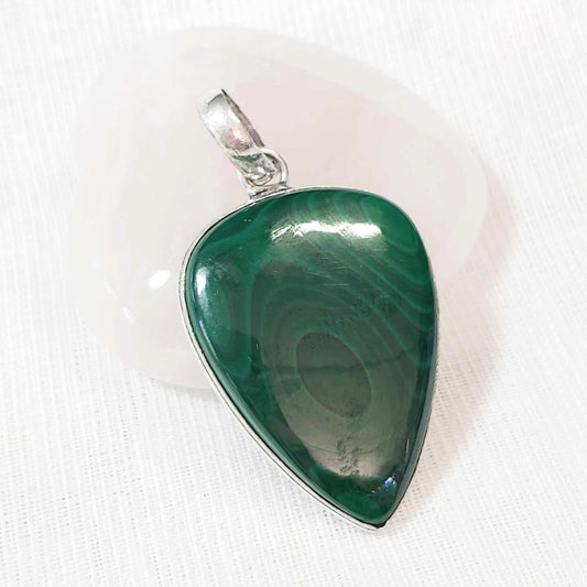 Malachite Crystal Positive Change Pendant  (E702)