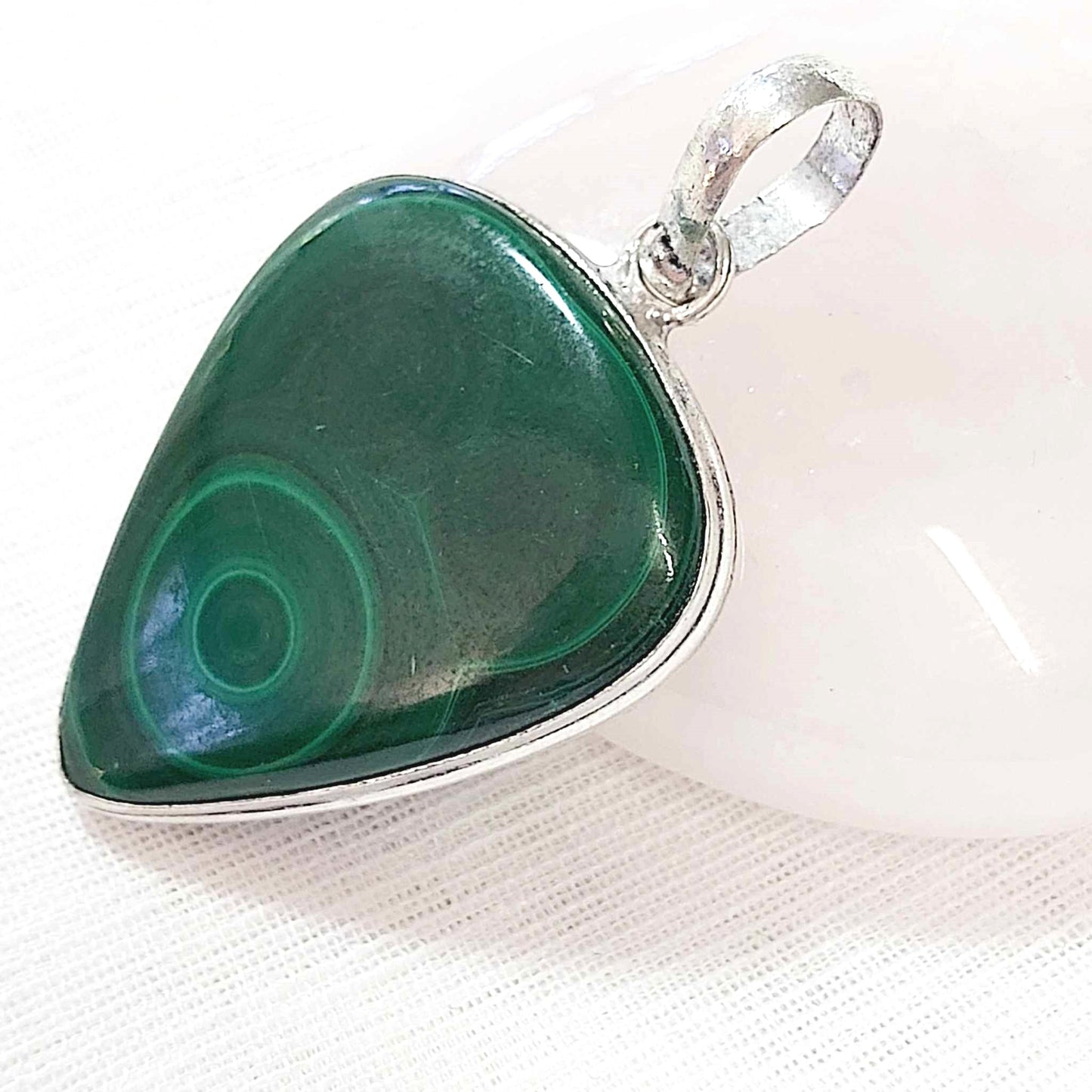 Malachite Crystal Positive Change Pendant  (E703)