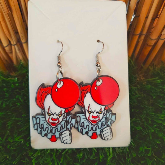 Handmade Horror Pennywise Earrings