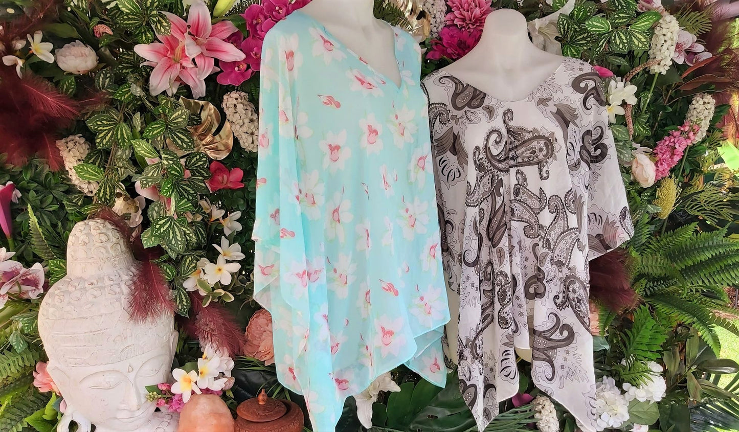 Oversized Relax Fit Beach Cover-Up Bohemian Kaftan 2 Pack Size 16-18