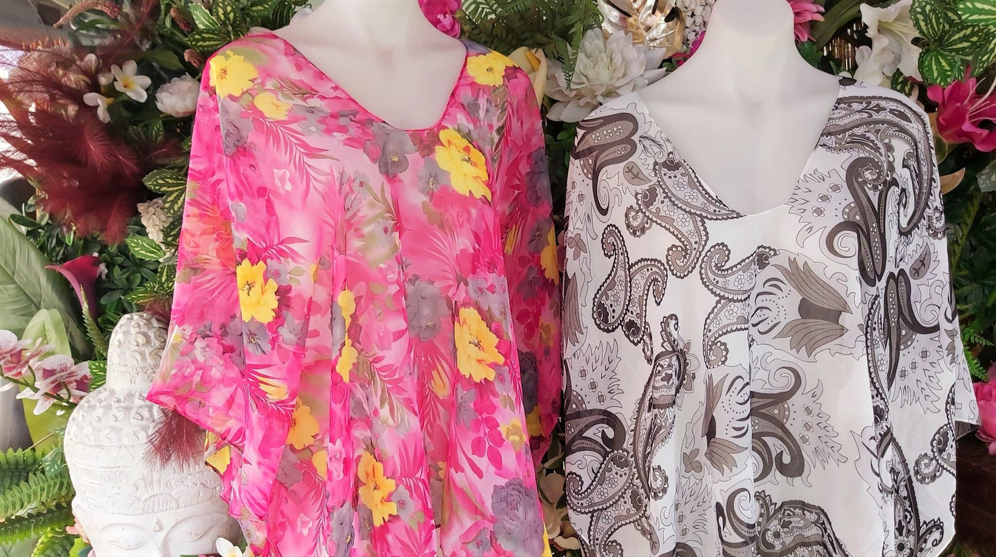 Oversized Relax Fit Beach Cover-Up Bohemian Kaftan 2 Pack Size 16-18