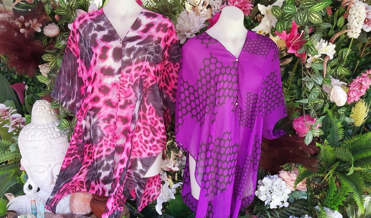 Oversized Relax Fit Beach Cover-Up Bohemian Kaftan 2 Pack Size 12-14