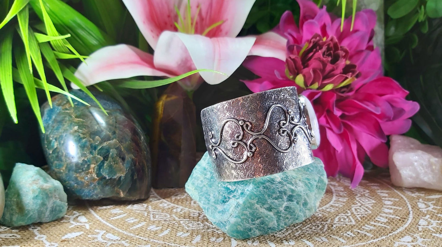 Dendritic Opal Spiritual Growth Adjustable Bangle (B105)