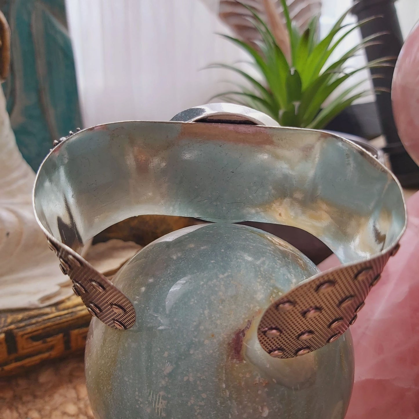 Black Lace Onyx Bangle Bracelet (B162)