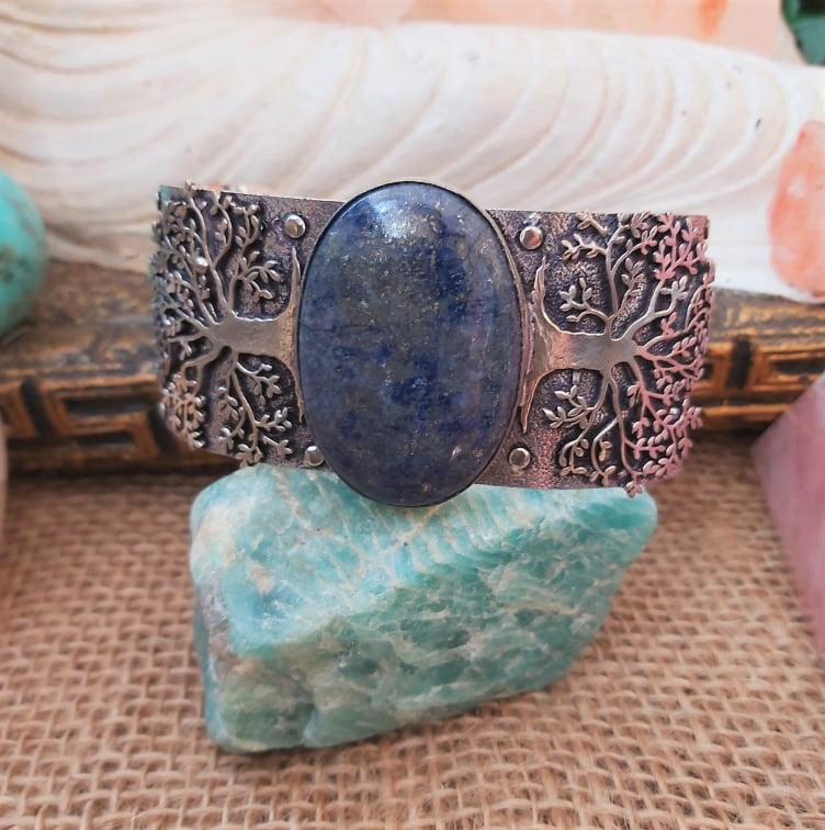 Lapis Lazuli Truth & Compassion Bangle (B167)
