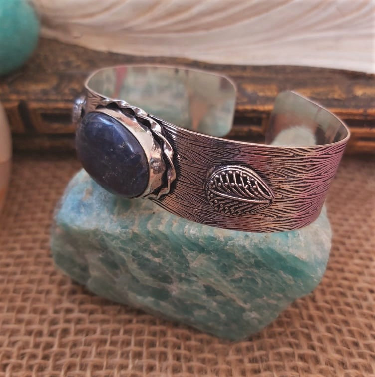 Sodalite Intuition Gemstone Bangle (B178)