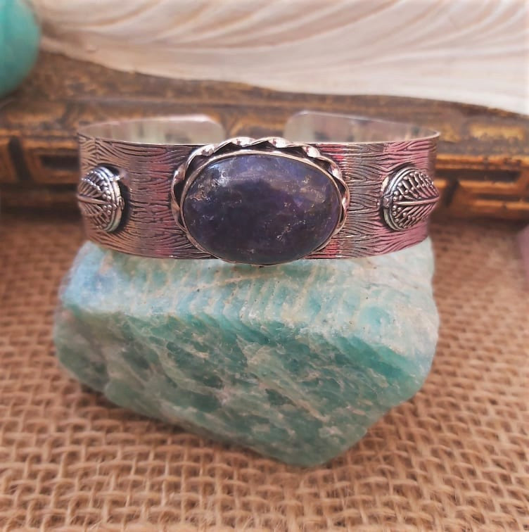 Sodalite Intuition Gemstone Bangle (B178)