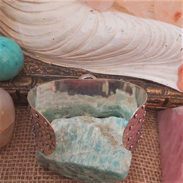 Chrysocolla Heart Chakra Gemstone Bangle (B192)