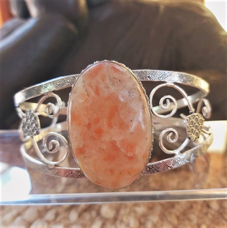 Sunstone Crystal Gemstone Creativity Bangle (B202)