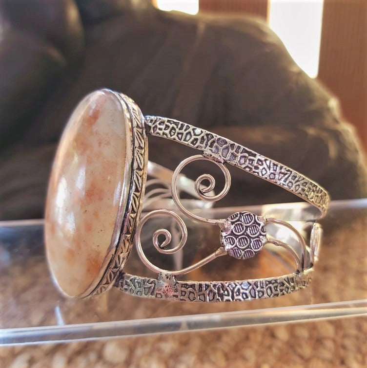 Sunstone Crystal Gemstone Creativity Bangle (B203)