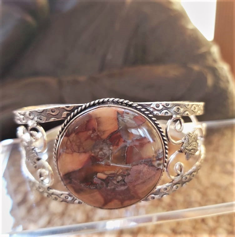 Agate Stability Bangle Bracelet (B205)