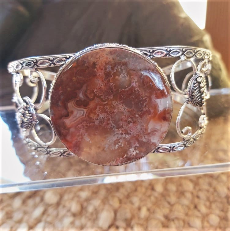 Agate Stability Bangle Bracelet (B206)