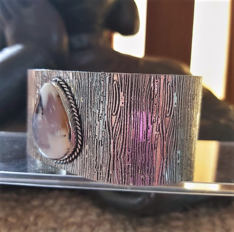 Dendritic Opal Spiritual Growth Adjustable Bangle (B216)