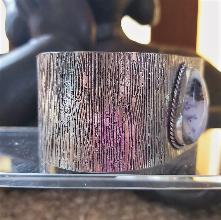 Dendritic Opal Spiritual Growth Adjustable Bangle (B216)