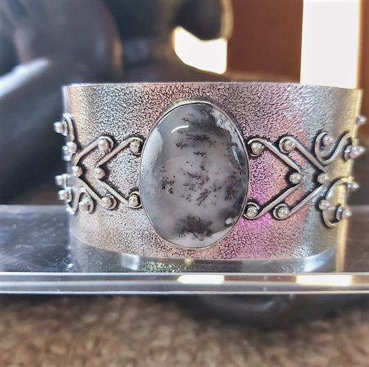 Dendritic Opal Spiritual Growth Adjustable Bangle (B217)