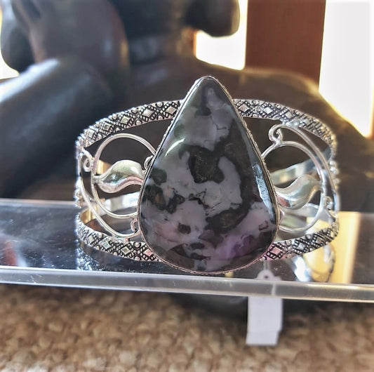 Indigo Gabbro Psychic Abilities Bangle Bracelet (B221)