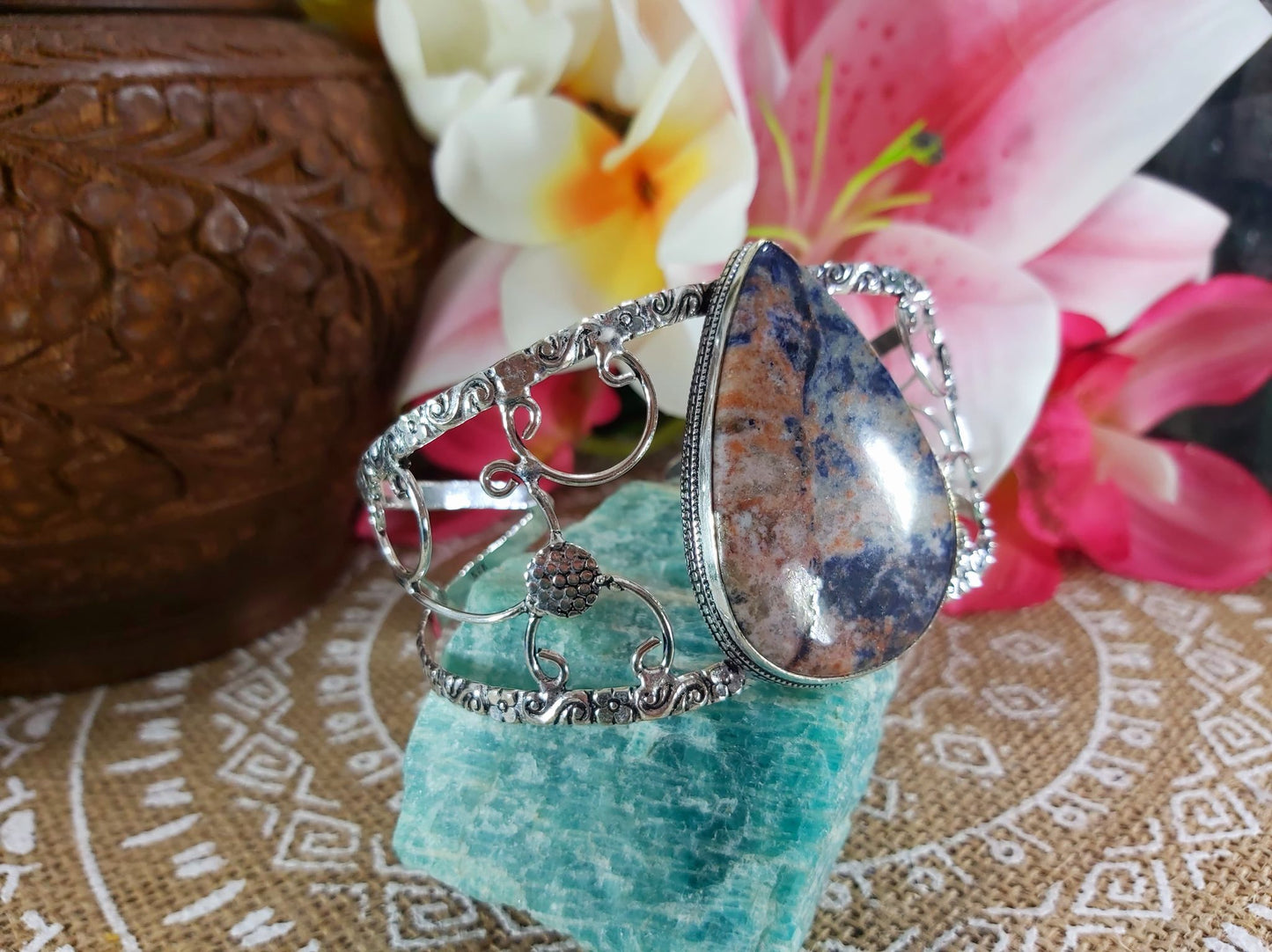 Sodalite Intuition Gemstone Bangle (B44)