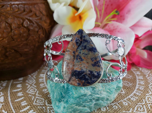 Sodalite Intuition Gemstone Bangle (B44)