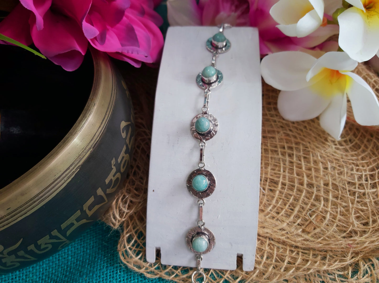 Amazonite Crystal Bracelet 20 cm (BRC30)