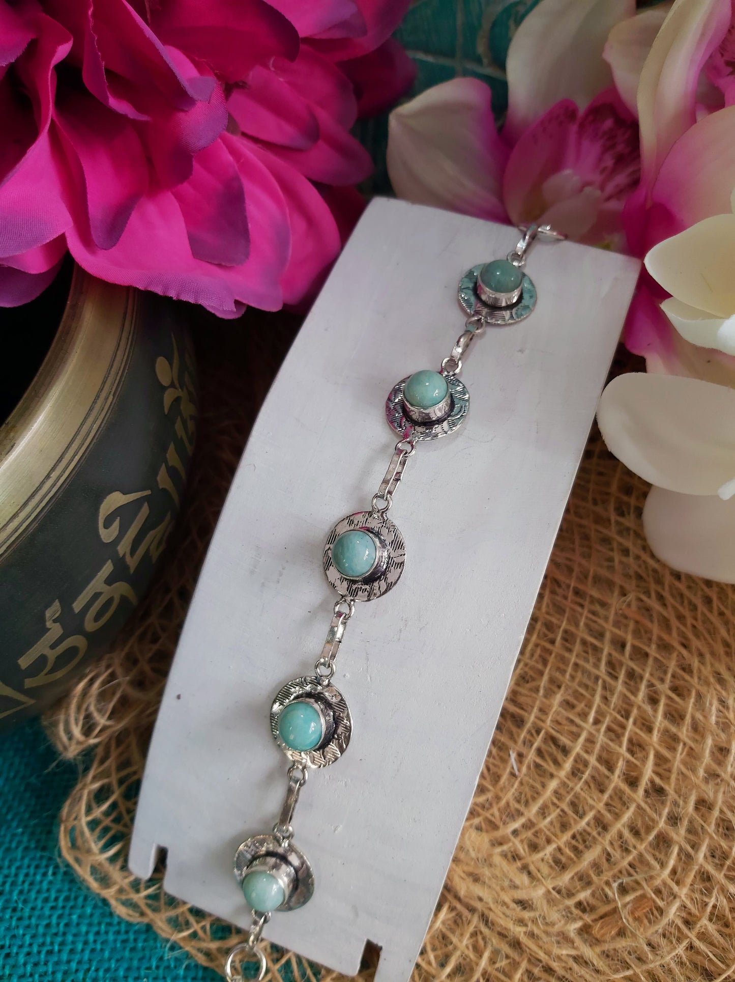 Amazonite Crystal Bracelet 20 cm (BRC30)