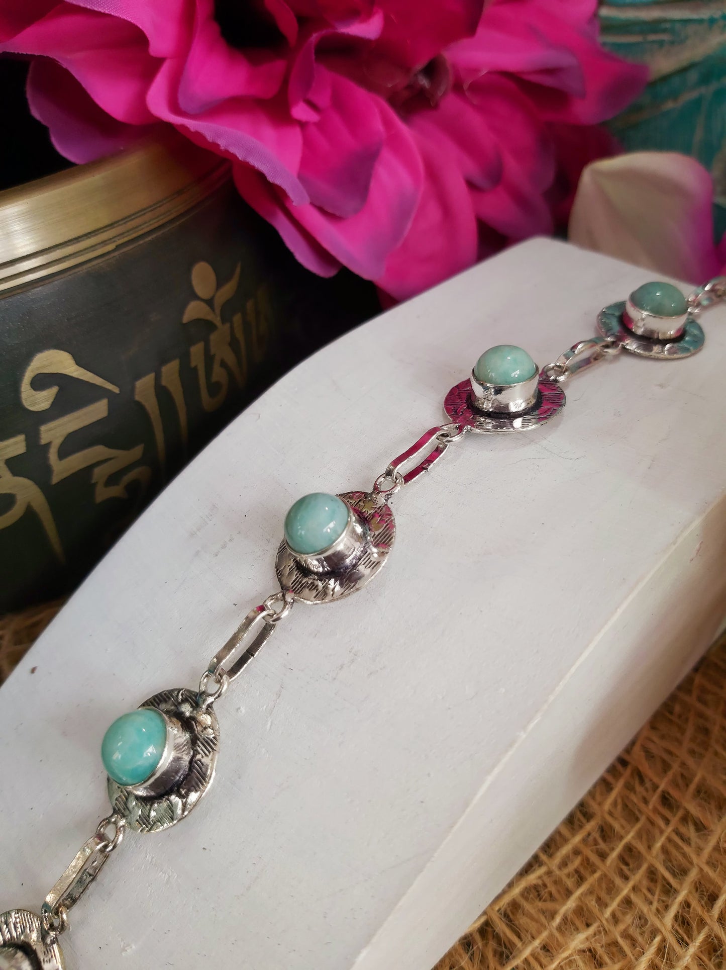 Amazonite Crystal Bracelet 20 cm (BRC30)