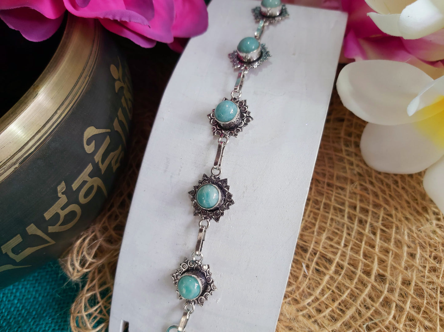 Amazonite Crystal Bracelet 20 cm (BRC32)