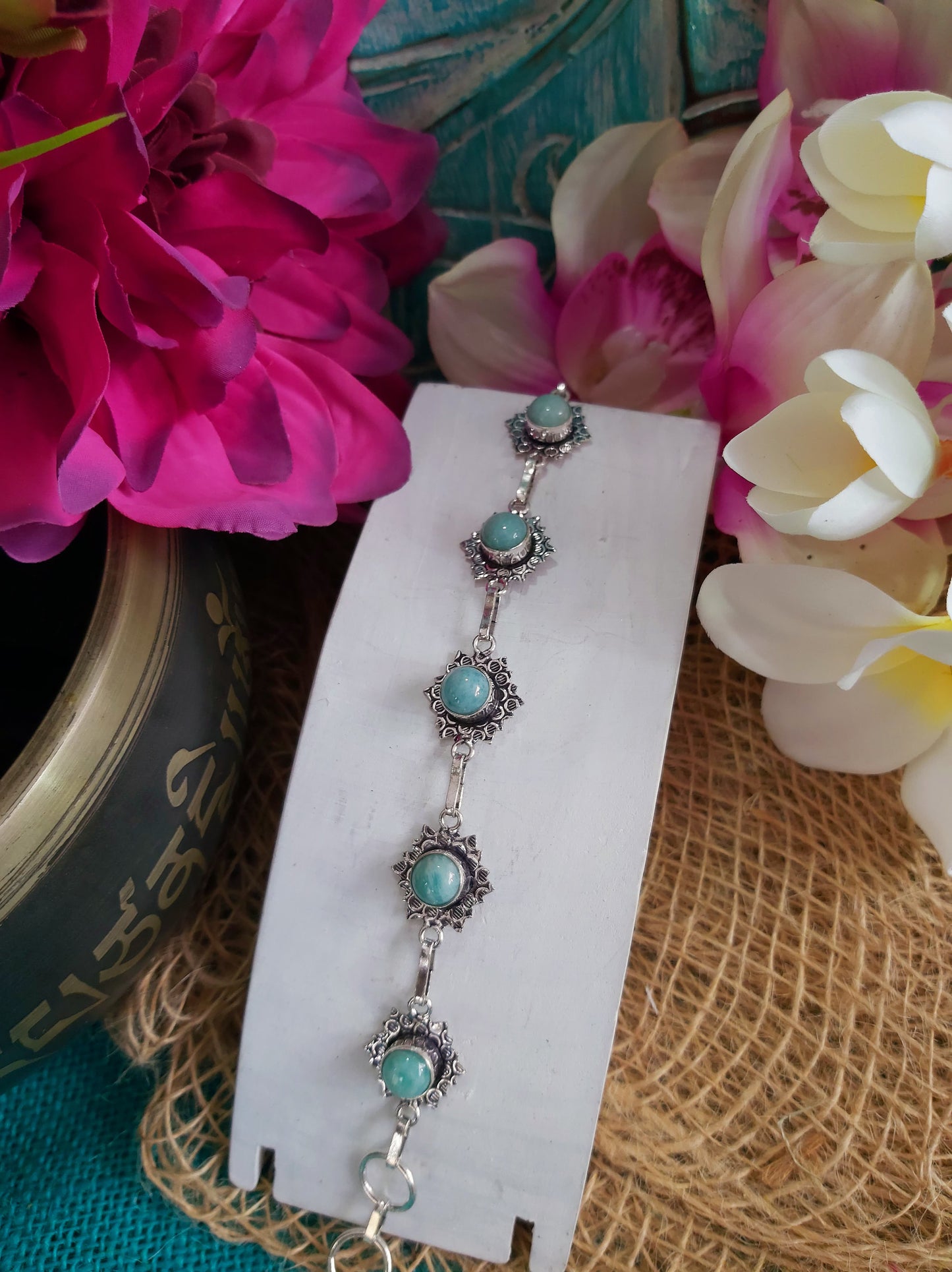 Amazonite Crystal Bracelet 20 cm (BRC32)