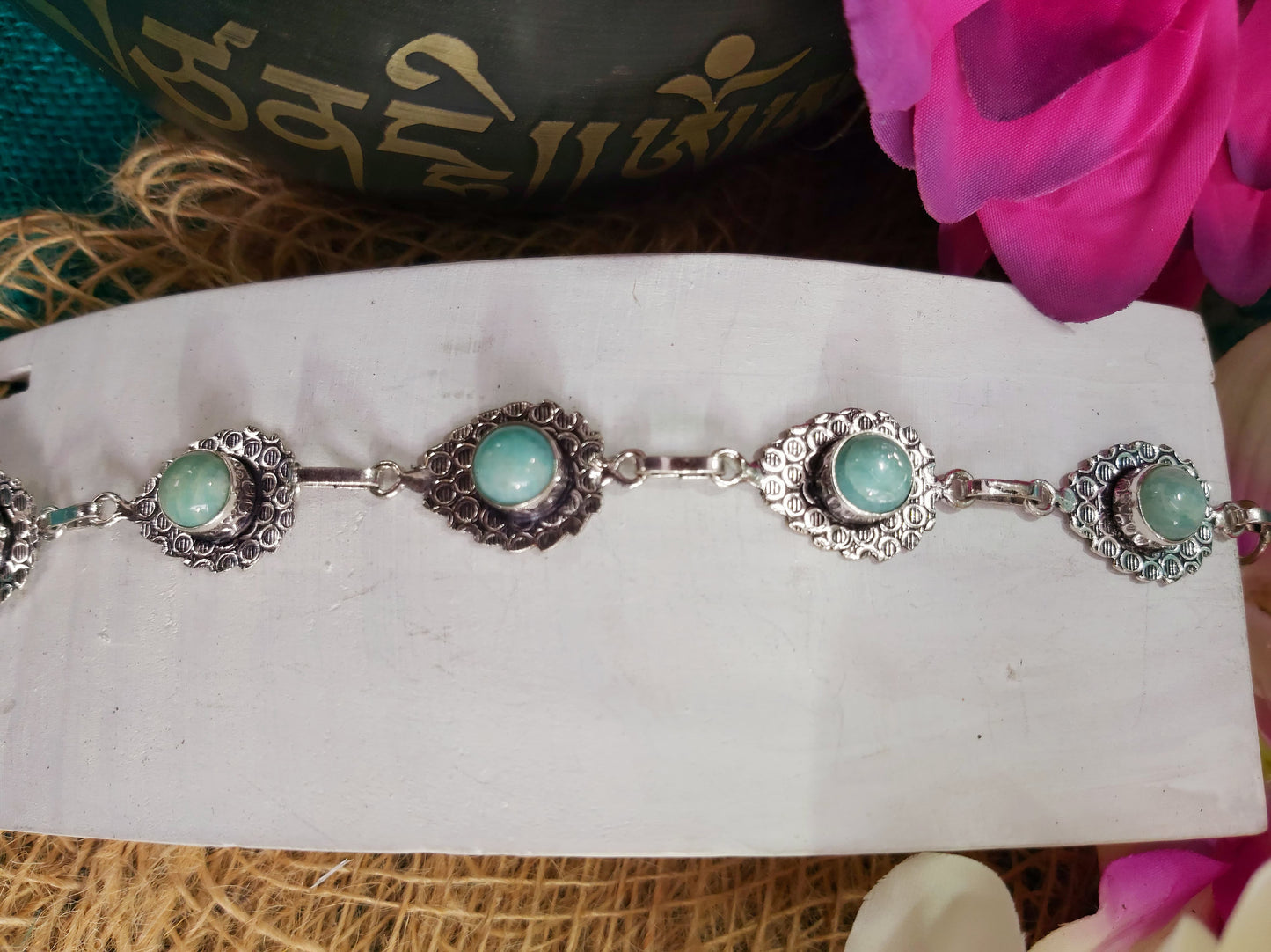 Amazonite Crystal Bracelet 22 cm (BRC34)