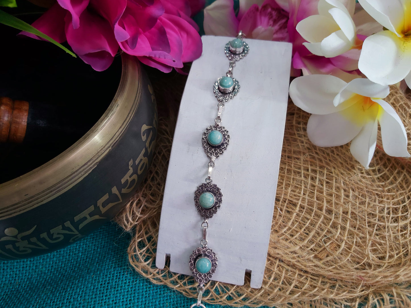 Amazonite Crystal Bracelet 22 cm (BRC34)