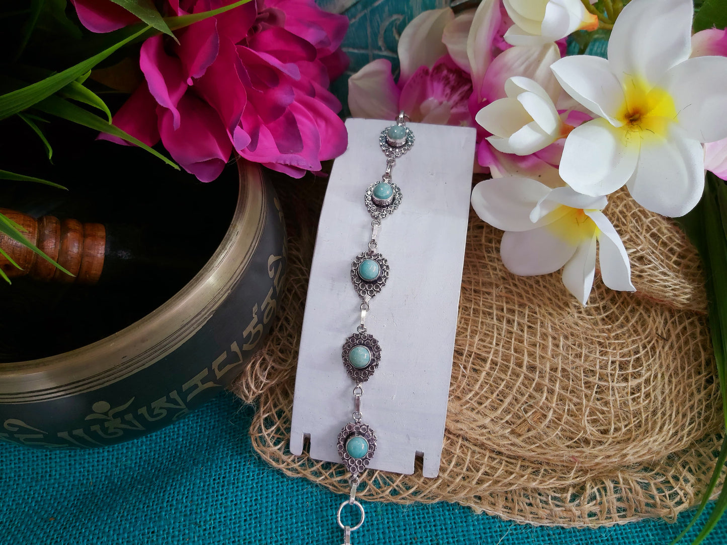 Amazonite Crystal Bracelet 22 cm (BRC34)