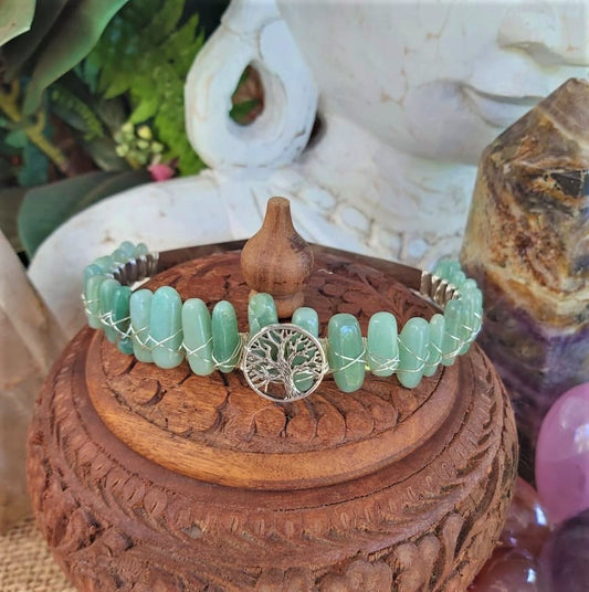 Aventurine Gemstone Crown Tiara Baroque Handmade (CR15)