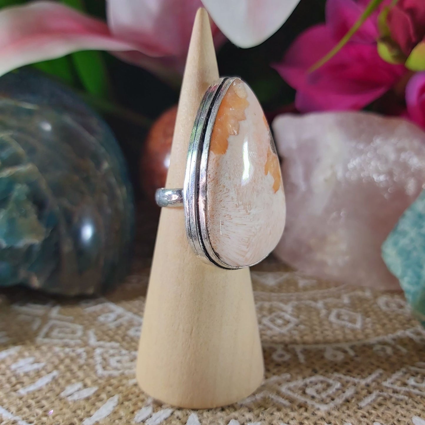 Scolecite Inner Peace Ring Size US 6.5 (E1074)