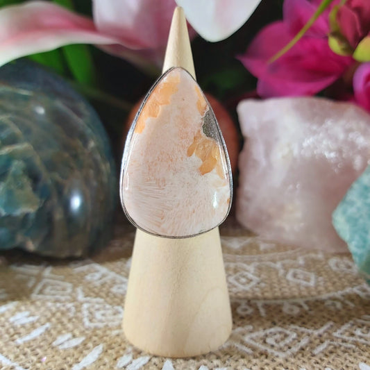 Scolecite Inner Peace Ring Size US 6.5 (E1074)
