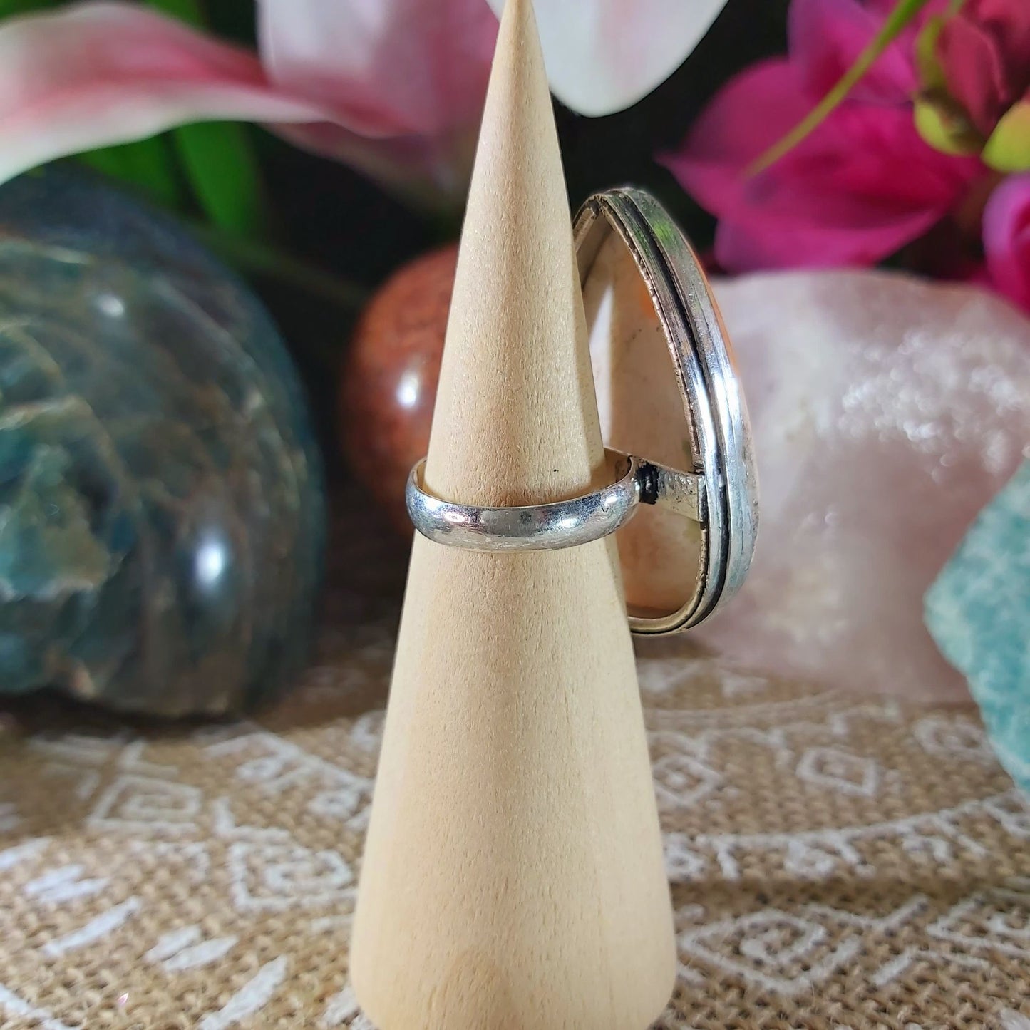 Scolecite Inner Peace Ring Size US 6.5 (E1074)