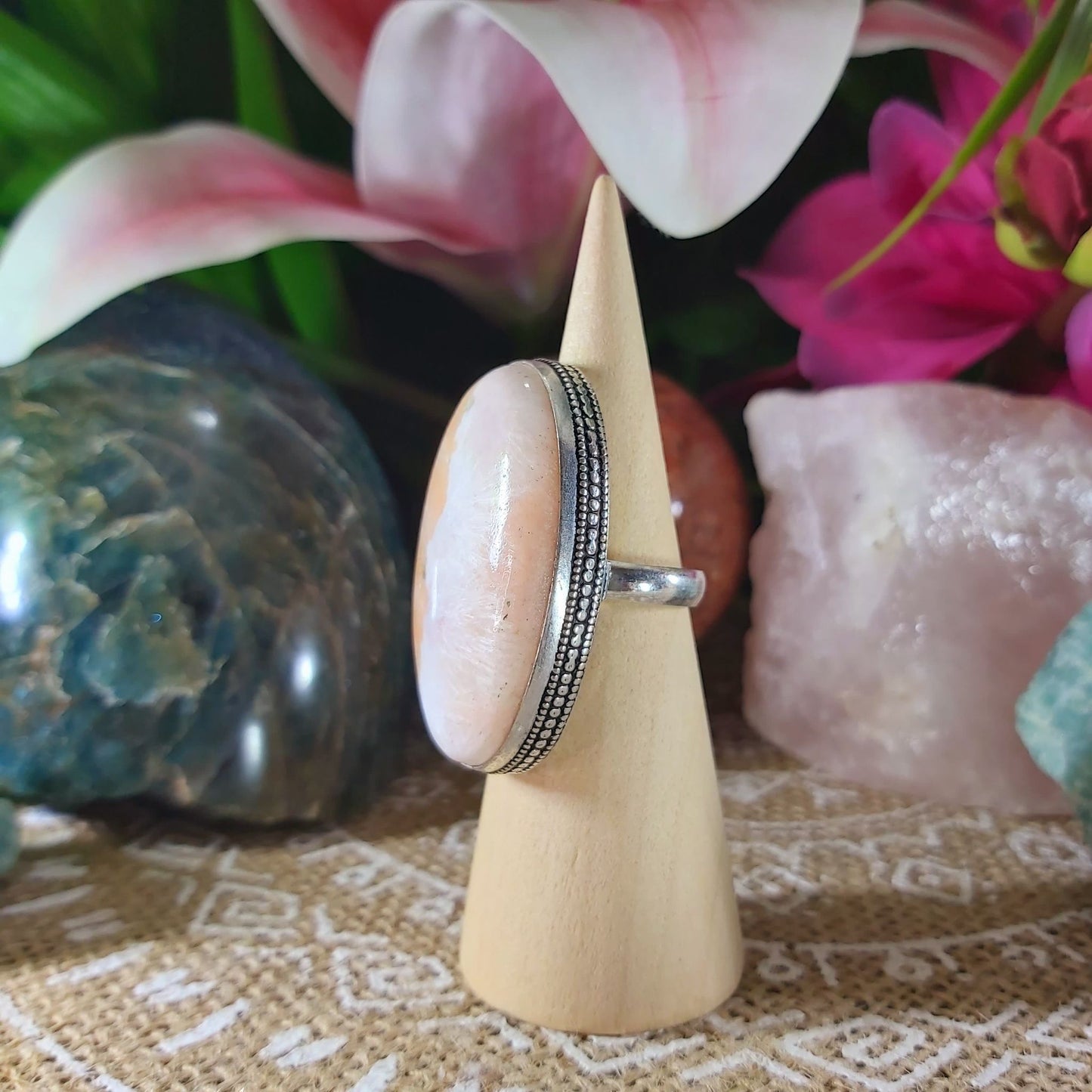 Scolecite Inner Peace Ring Size US 7 (E1075)