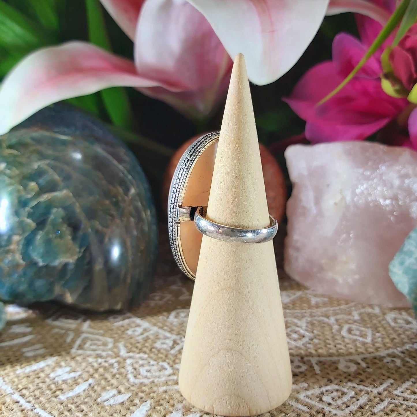 Scolecite Inner Peace Ring Size US 7 (E1075)