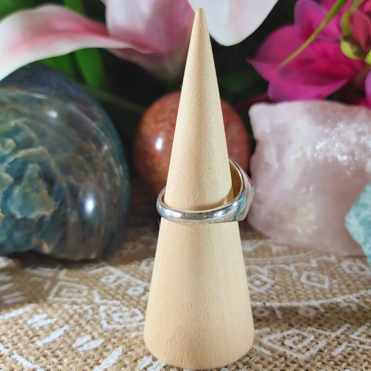 Scolecite Inner Peace Ring Size US 8 (E1078)
