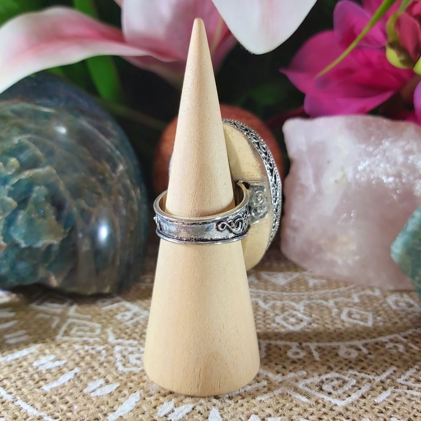 Scolecite Inner Peace Ring Size US 9 (E1080)