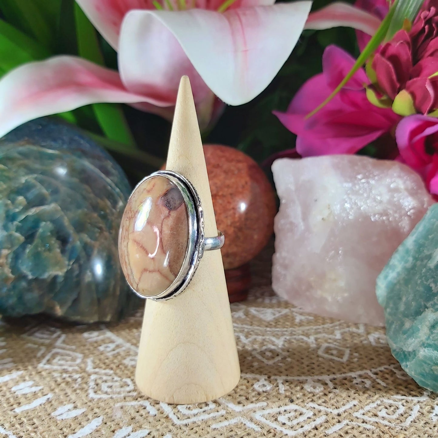 Jasper Supreme Nurturer Ring Size US 7 (E1098)
