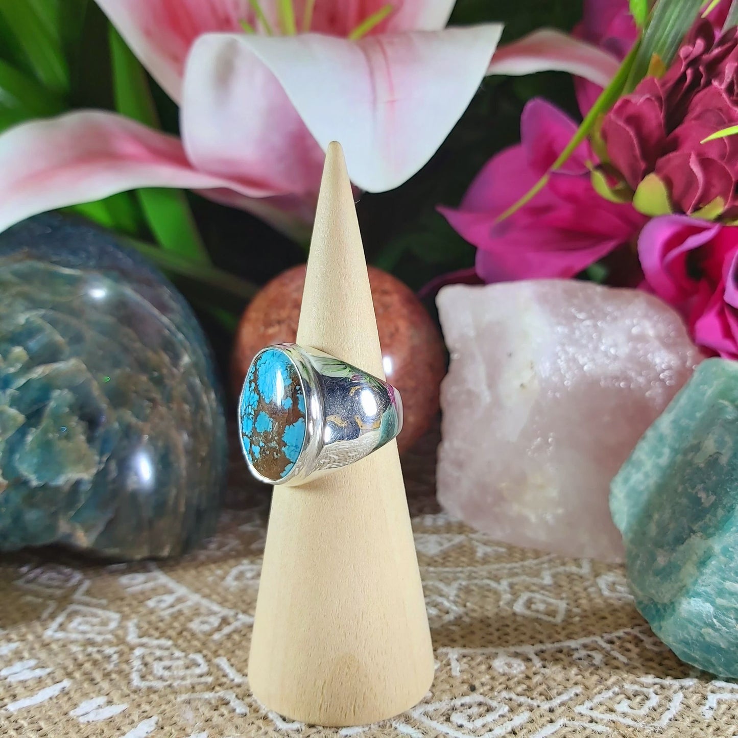 Turquoise Acceptance Gemstone Ring Size US 7 (E1110)