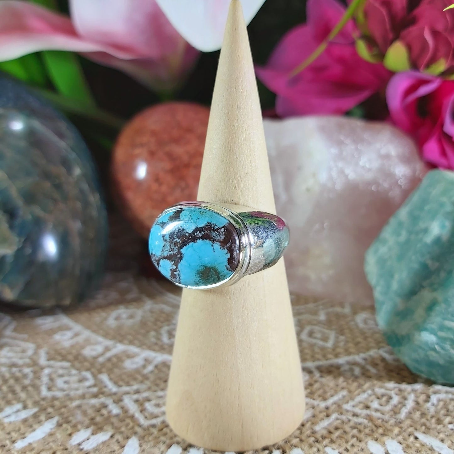 Turquoise Acceptance Gemstone Ring Size US 8 (E1112)