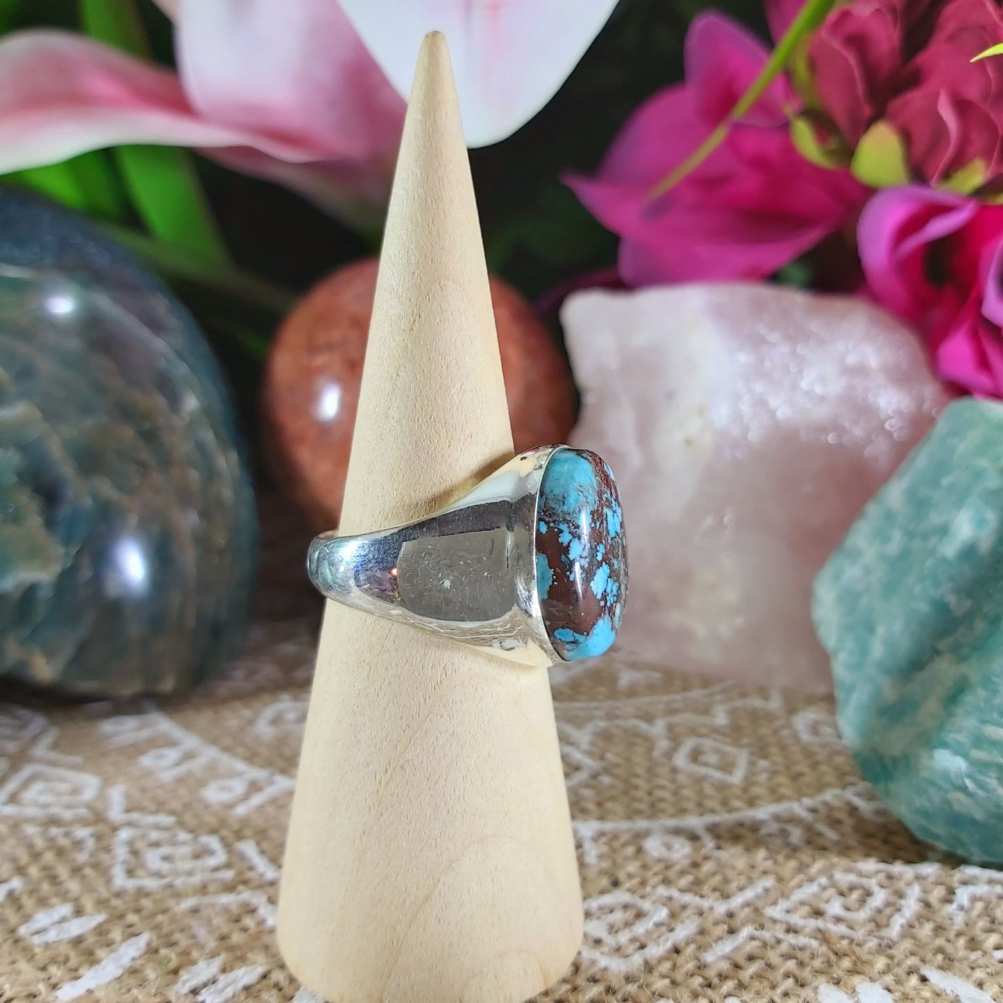 Turquoise Acceptance Gemstone Ring Size US 8 (E1113)