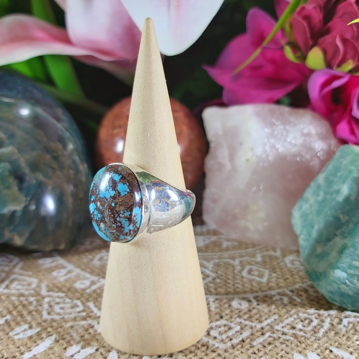 Turquoise Acceptance Gemstone Ring Size US 8 (E1113)