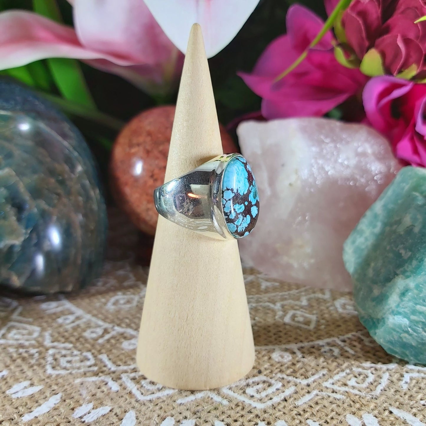 Turquoise Acceptance Gemstone Ring Size US 6 (E1114)