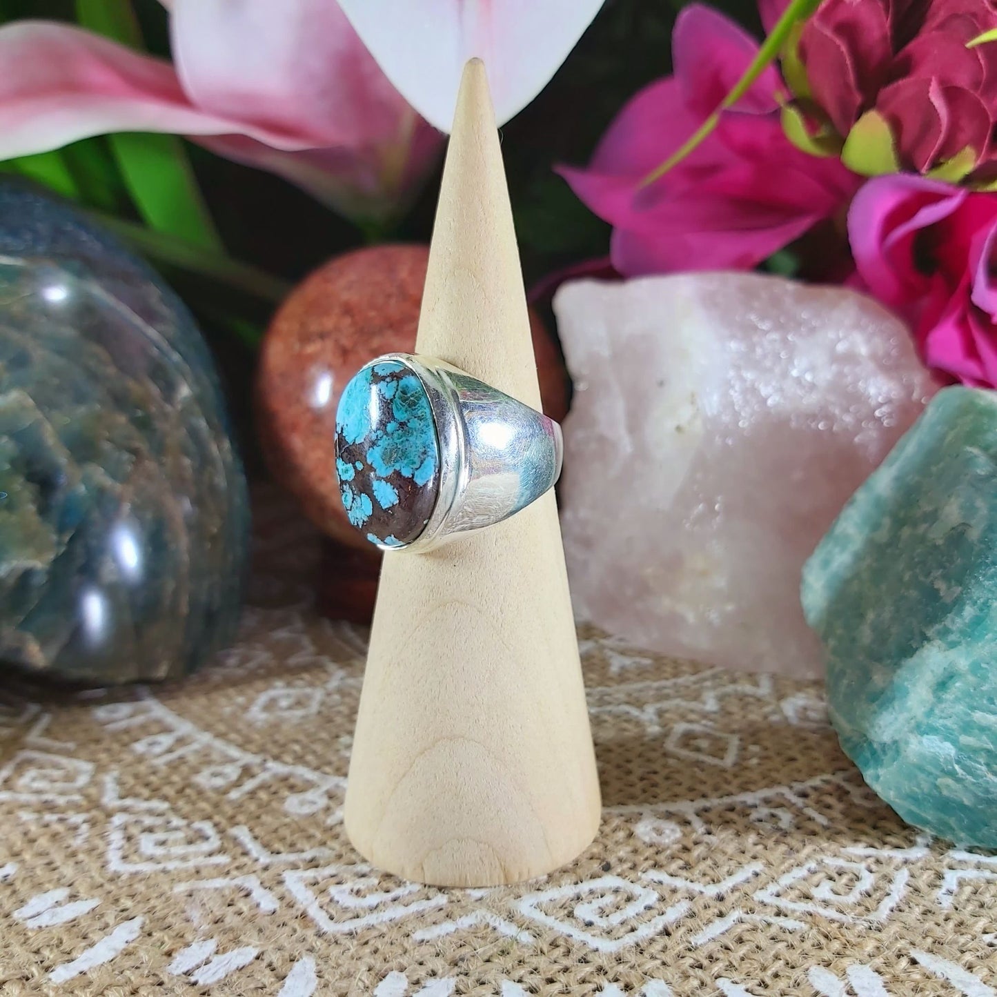 Turquoise Acceptance Gemstone Ring Size US 6 (E1114)