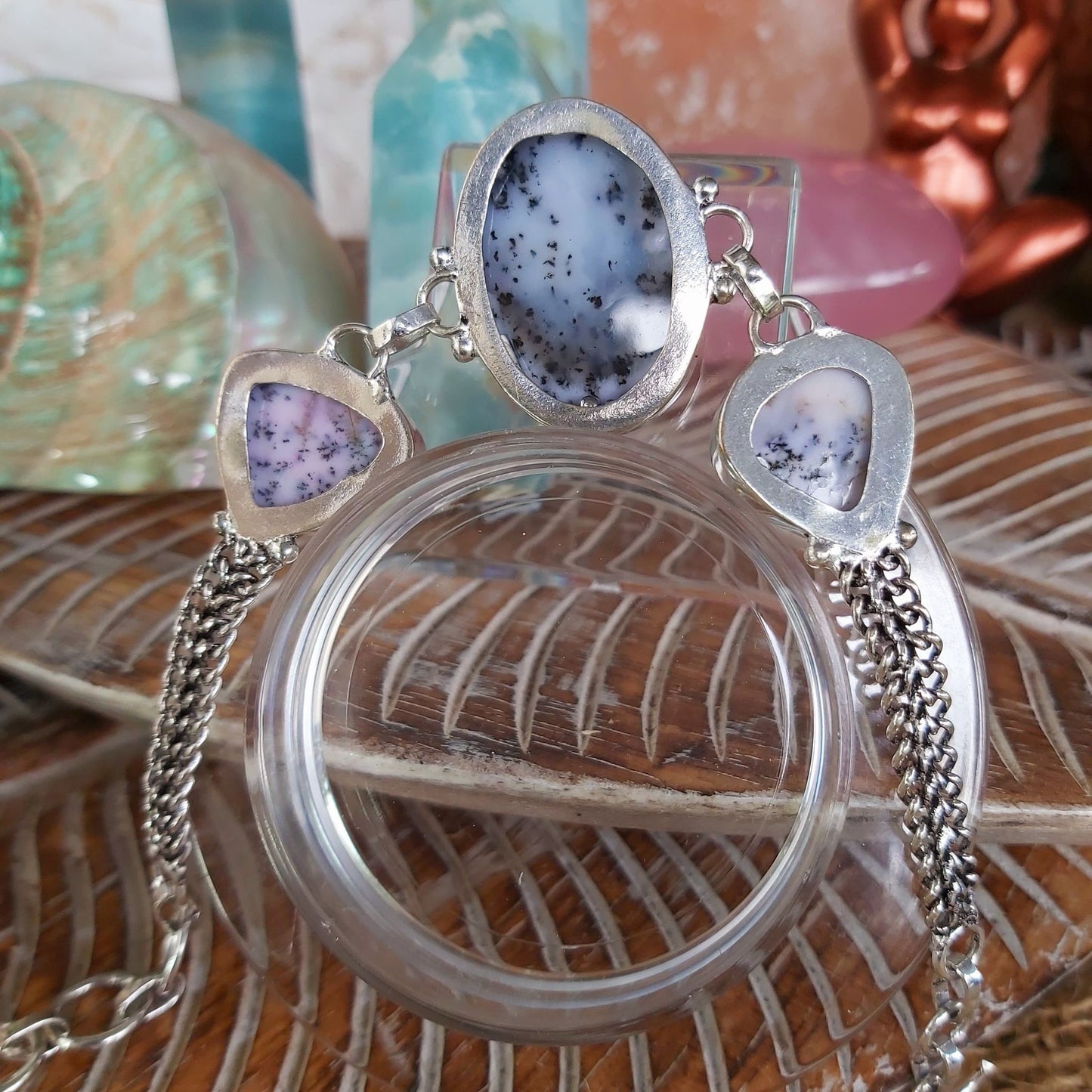 Dendritic Opal Spiritual Growth Bracelet 20 cm (E1182)