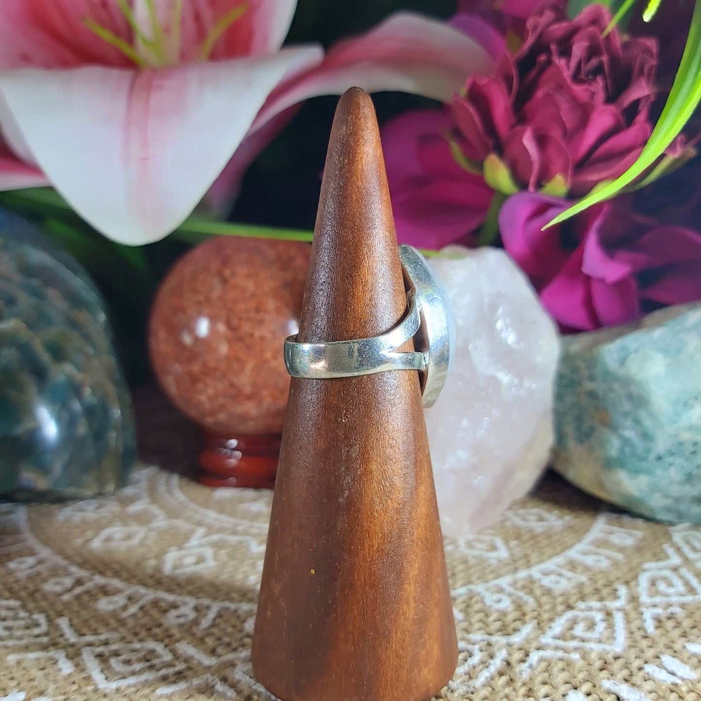 Rainbow Moonstone Ring Size US 6 (E1210)