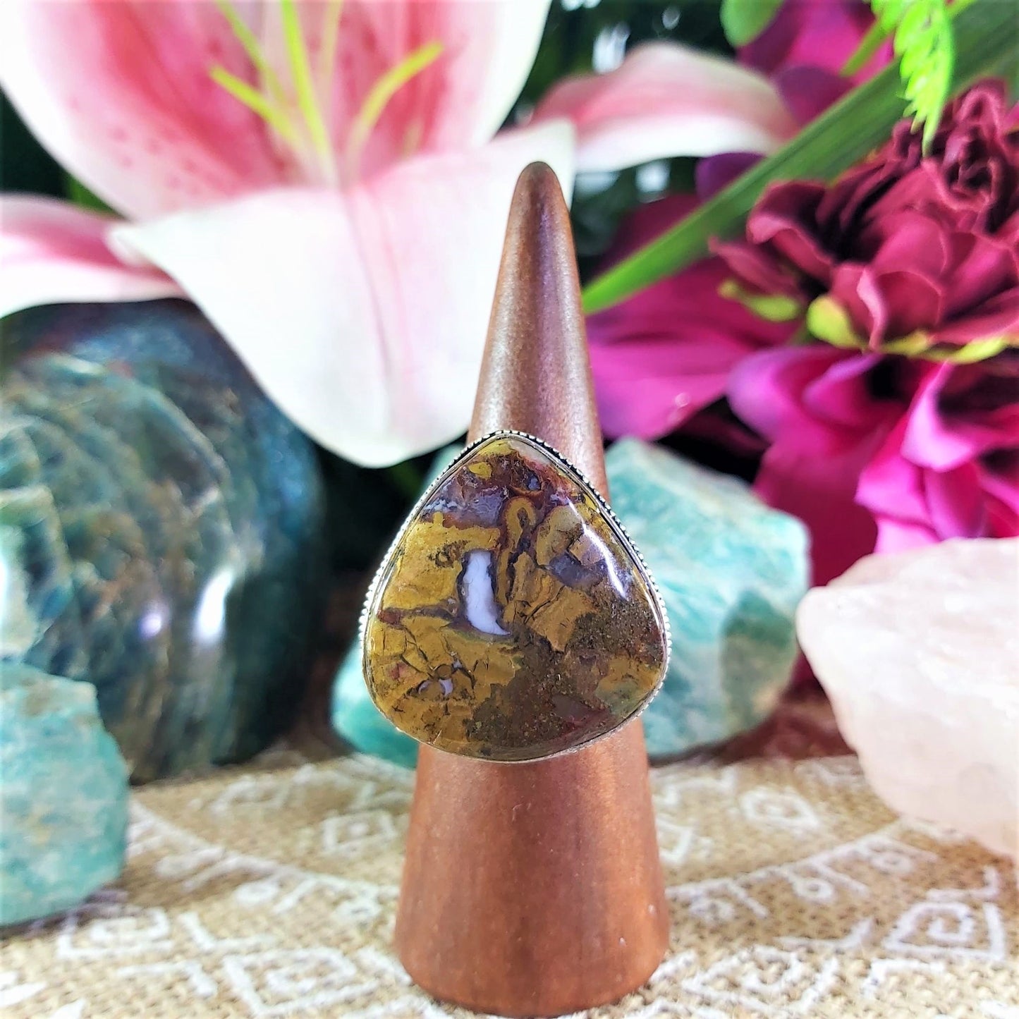 Agate Physical Well Being & Balance Ring US 10 (E1259)